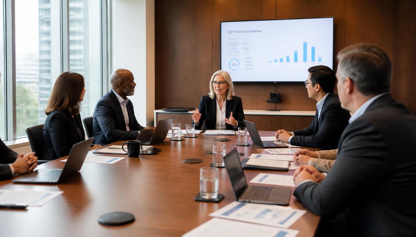 Reunião de conselho de administração de empresa